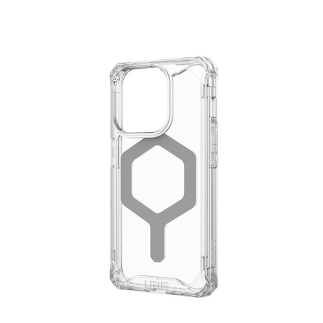 UAG Plyo Magsafe - Schutzhülle für iPhone 15 Pro kompatibel mit MagSafe (Eissilber)