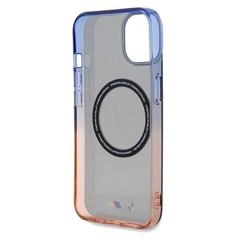 Oryginalne Etui BMW Gradient Bumper MagSafe Hardcase BMHMP15MHTGE do Iphone 14 Plus/ 15 Plus Szary