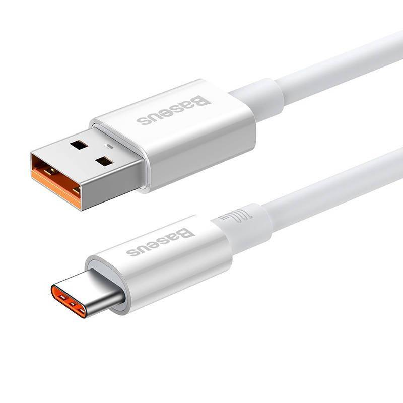 BASEUS kabel USB A do Typ C PD 100W 1m biały P10320102214-00