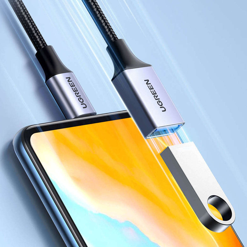 Ugreen OTG Adapterkabel USB-C (männlich) - USB-A (weiblich) 5Gb/s 0,15m schwarz (US378)