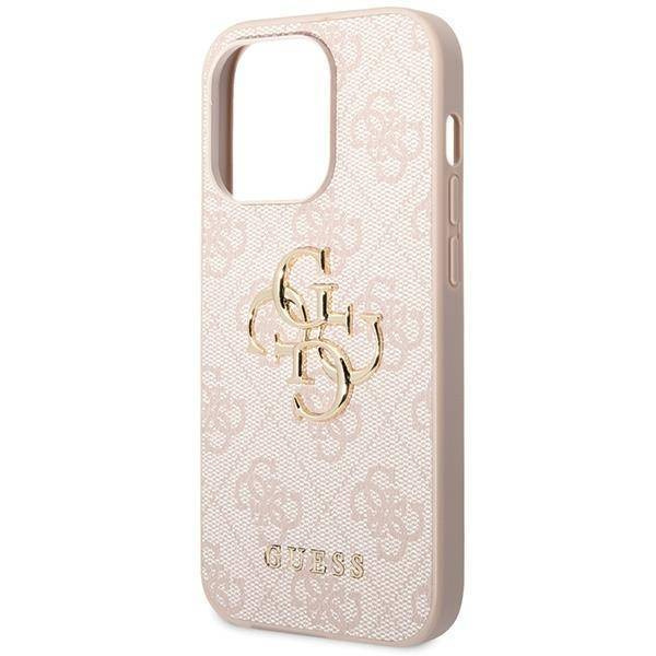 Etui Guess 4G Big Metal Logo na iPhone 15 Pro - różowe