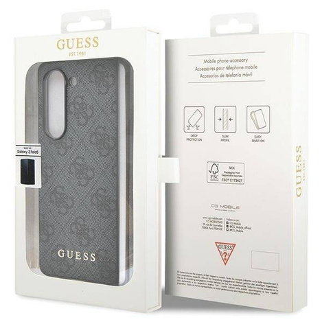 Guess nakładka do Samsung Galaxy Z Fold 5 GUHCZFD5GF4GGR szara HC PU 4G Charm