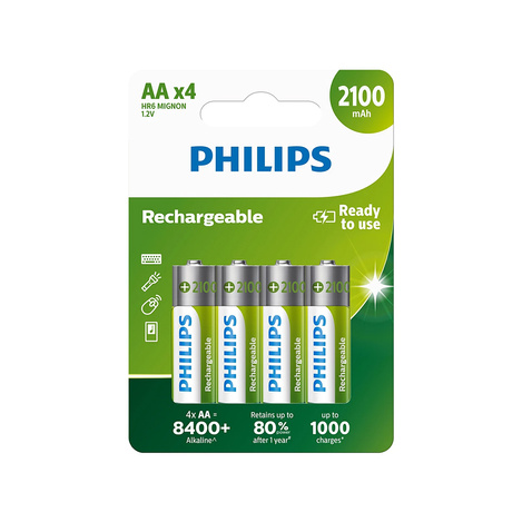 PHILIPS Bateria akumulatorowa AA NiMH 2100mAh 4szt.