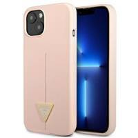 Guess GUHCP13SSLTGP iPhone 13 mini 5.4 "rosa / rosa Hardcase Silikondreieck