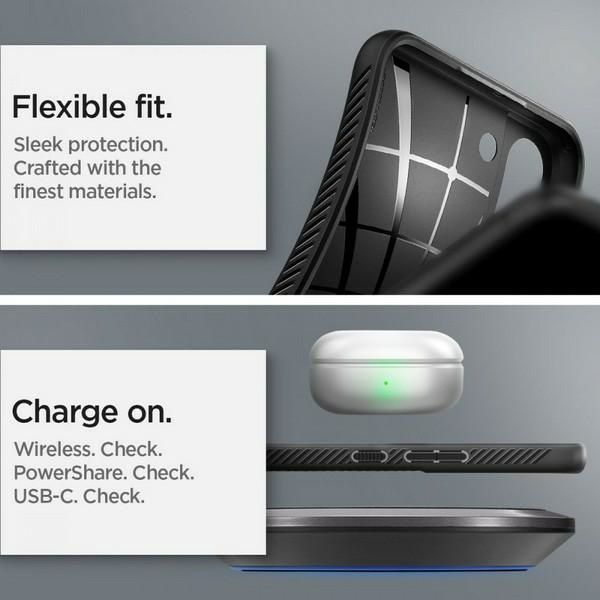 Case SAMSUNG GALAXY S22 Spigen Liquid Air Matte black