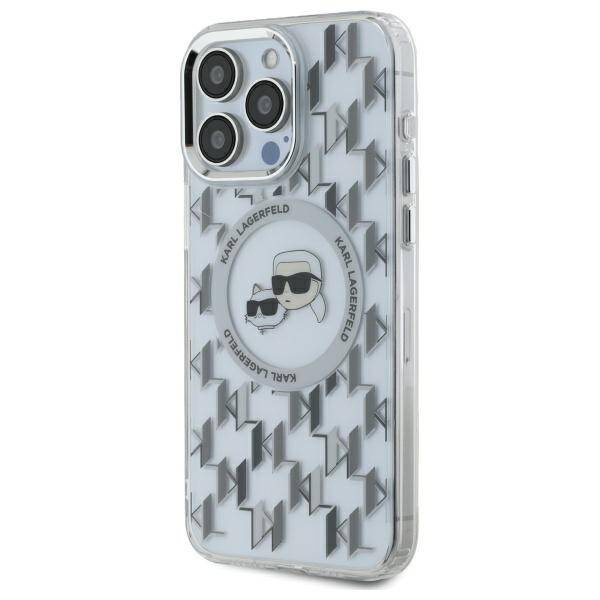 Karl Lagerfeld nakładka do iPhone 16 Pro 6,3&quot; KLHMP16LHMCKMHT przezroczysta Hardcase IML Monogram Karl&Choupette Head MagSafe
