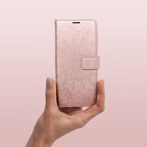 Kabura MEZZO Book do SAMSUNG S25 mandala złoty róż