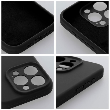 Etui do iPhone 16 Pro czarne + Szkło na ekran + Szkło na aparat