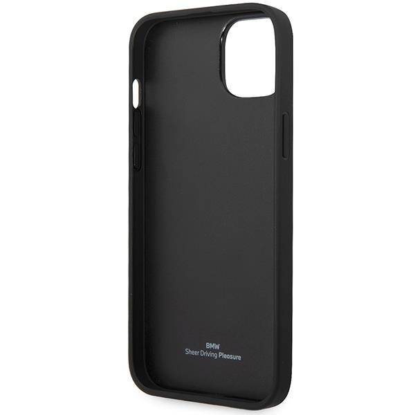 Original Handyhülle IPHONE 14 BMW Leather Diamond Pattern (BMHCP14S22RFGR) burgund