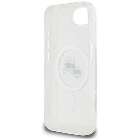 KARL LAGERFELD futerał do IPHONE 16e (SE 4 2025) kompatybilny z MagSafe KLHMPSE4HLSKCH (IML Metal KC Heads) biały