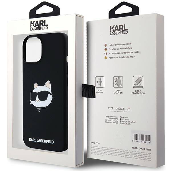 Karl Lagerfeld KLHMP15MSCHPPLK iPhone 15 Plus / 14 Plus 6.7" czarny/black hardcase Silicone Choupette Head MagSafe