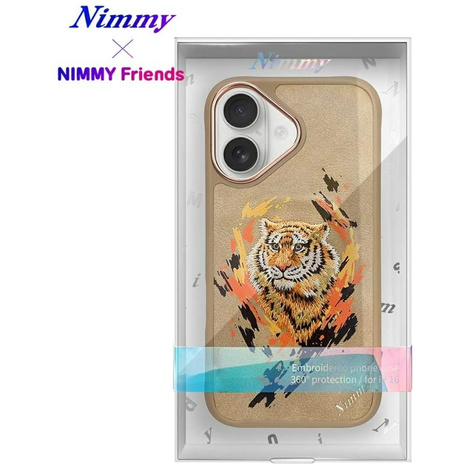 Etui Nimmy Tygrys MagSafe do iPhone 16    jasnobrązowy