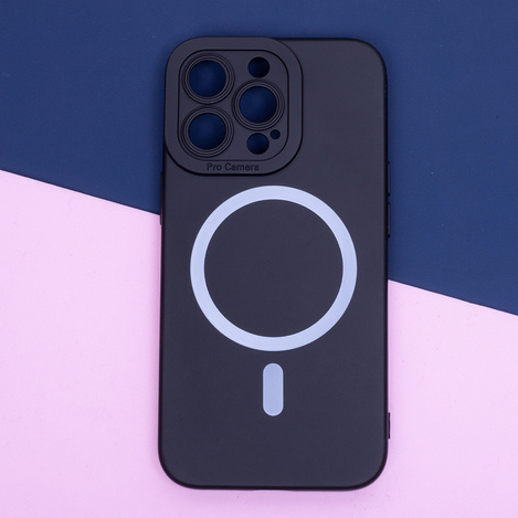 Nakładka Silicon Mag do iPhone 16 Pro Max 6,9" czarna