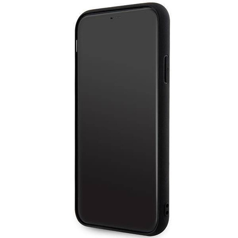 Original Handyhülle IPHONE 11 Karl Lagerfeld Hardcase 3D Monogram (KLHCN61RUPKLPK) schwarz