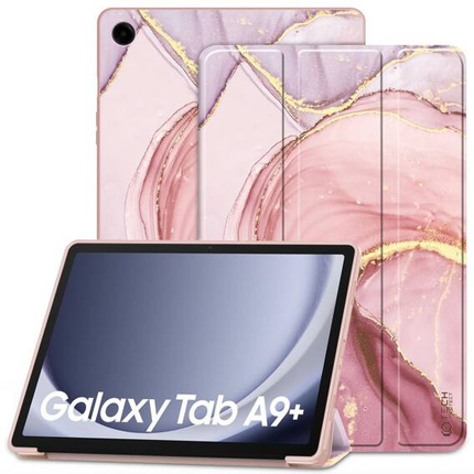 Etui SAMSUNG GALAXY TAB A9+ Tech-Protect SmartCase Marble różowe