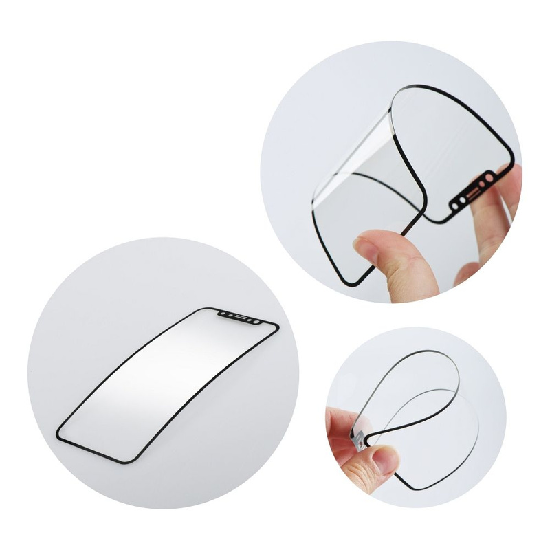 Szkło hybrydowe Bestsuit Flexible 5D Full Glue do Samsung Galaxy S24 czarny (Hot Bending) - działający czytnik