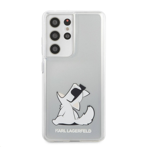 Karl Lagerfeld KLHCS21LCFNRC S21 Ultra G998 hardcase transparent Choupette Fun