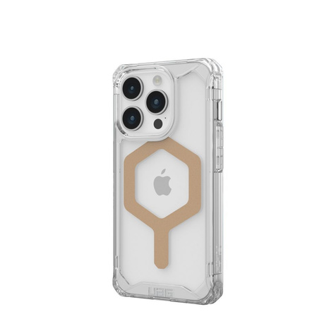UAG Plyo Magsafe - Schutzhülle für iPhone 15 Pro kompatibel mit MagSafe (Eisgold)