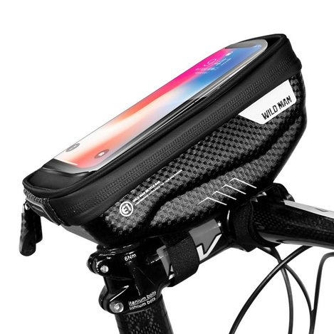 Uchwyt rowerowy / torba z pokrowcem na kierownice, na zamek WILDMAN E1 1L 4" - 7"