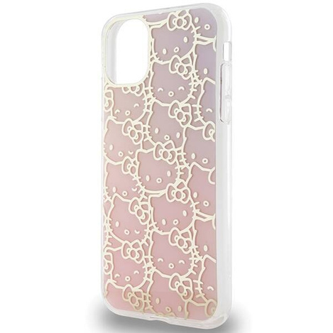 Hello Kitty IML Gradient Electrop Crowded Kitty Head Case for iPhone 11 / Xr - Pink