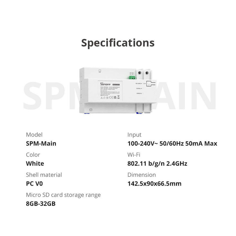 Sonoff SPM-Main Smart Switch Wi-Fi / Ethernet-Leistungsmesser
