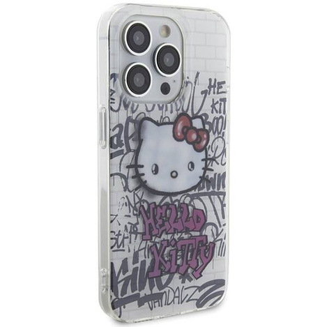 Hello Kitty IML Kitty On Bricks Graffiti Hülle für iPhone 14 Pro Max – weiß