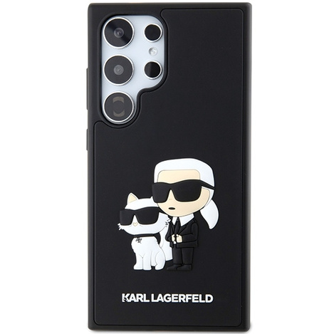 Oryginalne Etui KARL LAGERFELD hardcase 3D Rubber Karl&Choupette KLHCS24L3DRKCNK do Samsung Galaxy S24 Ultra czarny