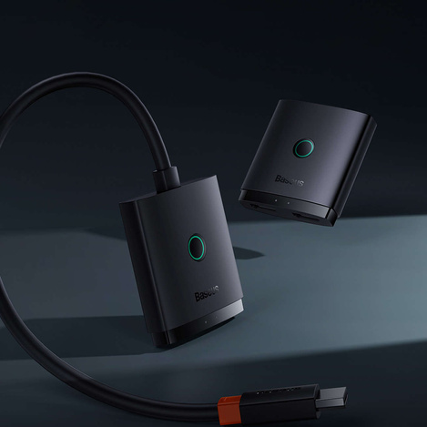 Baseus AirJoy 2in1 4K 60Hz bidirektionaler HDMI-Adapter – Schwarz