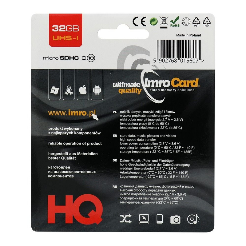 IMRO MicroSD 32GB (kl.10 | UHS-I)