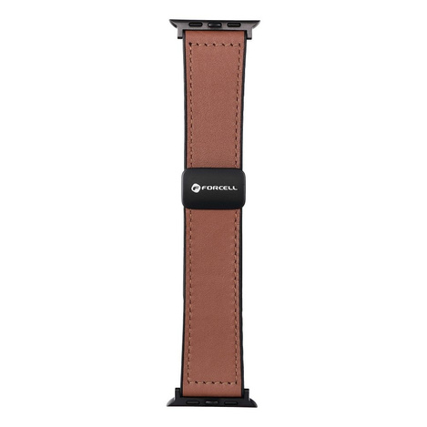 Pasek do Apple Watch Forcell F-Design FA21 skóra ekologiczna 38 / 40 / 41 mm brązowy