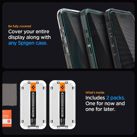 SZKŁO HARTOWANE SPIGEN GLAS.TR ”EZ FIT” IPHONE 15 PLUS PRIVACY