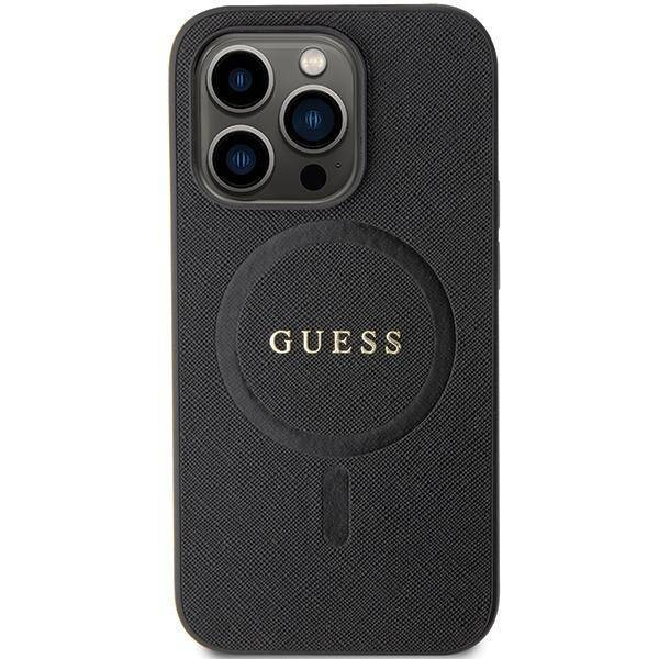 Oryginalne Etui IPHONE 14 PRO MAX Guess Hardcase Saffiano MagSafe (GUHMP14XPSAHMCK) czarne