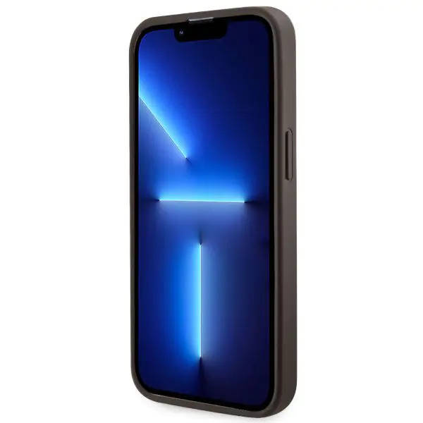 Guess GUHMP13XP4RPSW iPhone 13 Pro Max 6,7&quot; braun/braunes Hardcase 4G bedruckte Streifen MagSafe