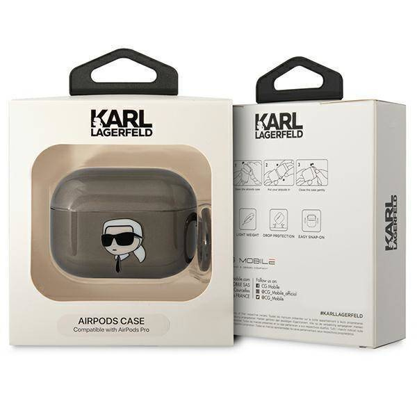 Original Case APPLE AIRPODS PRO Karl Lagerfeld Karl`s Head (KLAPHNIKTCK) black