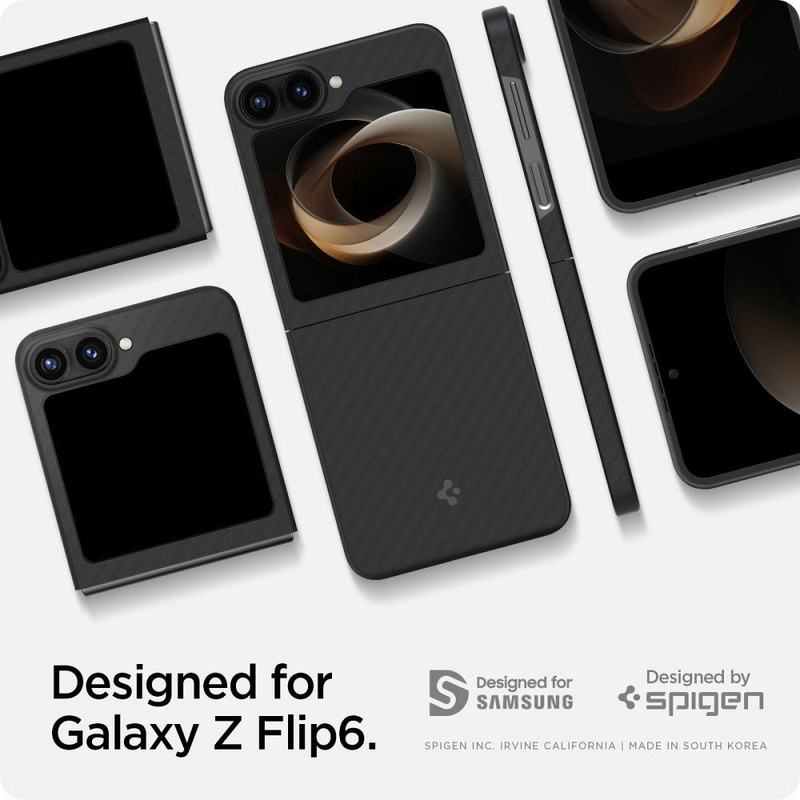Spigen Air Skin Samsung Galaxy Z Flip 6 czarny/aramid black ACS07843
