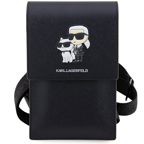 Karl Lagerfeld Handtasche KLWBSAKCPMK schwarz/schwarz Saffiano Karl &amp; Choupette