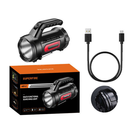 Flashlight Superfire M9-E, 900lm, USB