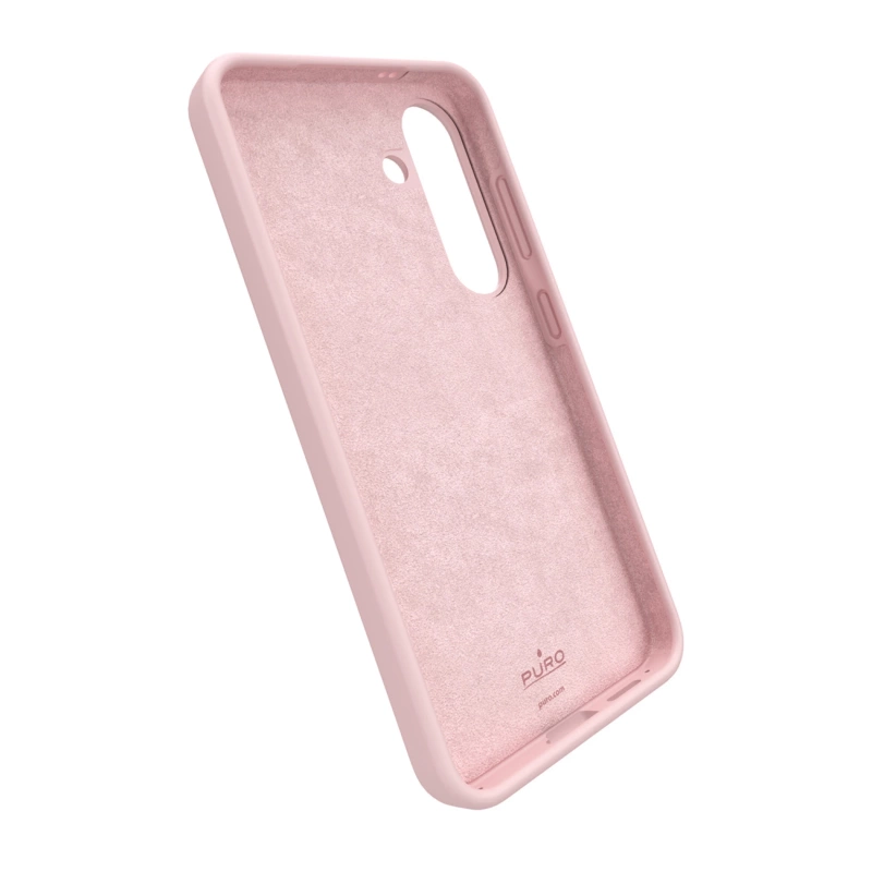 Etui silikonowe Puro Icon do Samsung Galaxy S25 - różowe