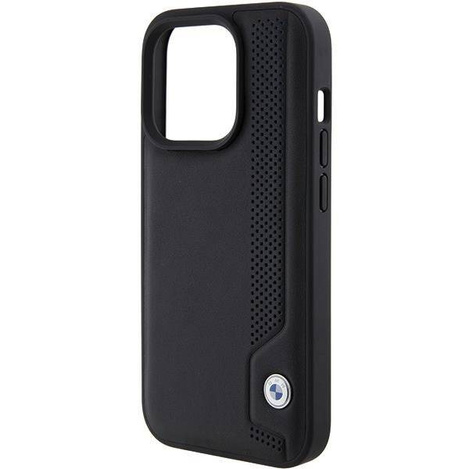 Original Case APPLE IPHONE 15 PRO MAX BMW Hardcase Leather Blue Dots (BMHCP15X22RBDK) black