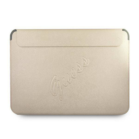 Guess Sleeve GUCS13PUSASLG 13" złoty /gold Saffiano Script