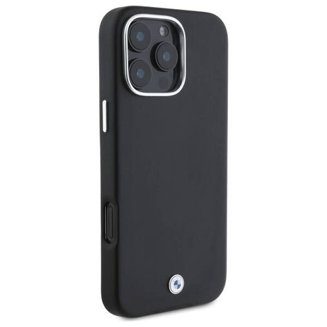 BMW nakładka do iPhone 16 Pro Max 6,9" BMHMP16X23PUFWK Hardcase Sign Full Wrapped Metal MagSafe czarna