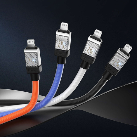 USB - Lightning 2.4A 1m cable Baseus CoolPlay - black