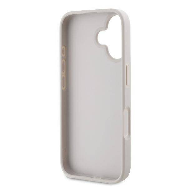 Guess GUHCP16SP4TDPP iPhone 16 6.1" różowy/pink hardcase Leather 4G Triangle Strass MagSafe