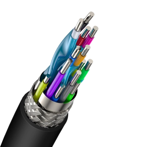 Baseus kabel przewód HDMI 2.0 4K 30 Hz 3D HDR 18 Gbps 5 m czarny (CAKGQ-D01)