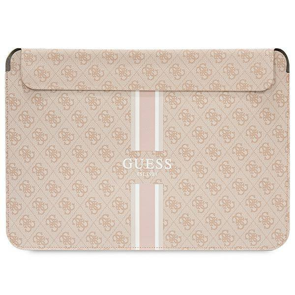 Guess Sleeve GUCS14P4RPSP 14" różowy/ pink 4G Printed Stripes