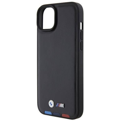 BMW BMHCP15M22PTDK iPhone 15 Plus 6.7&quot; black/black Leather Stamp Tricolor