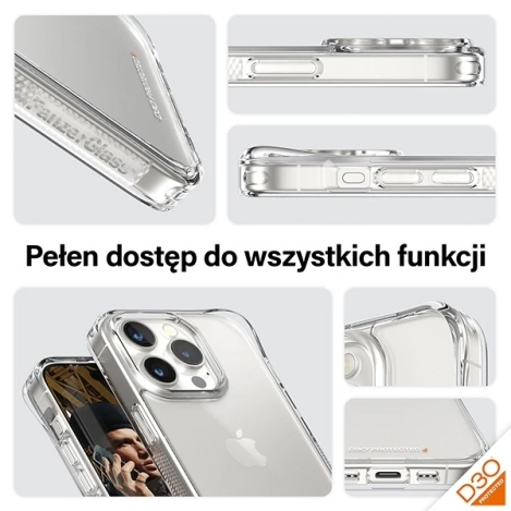 PanzerGlass HardCase mit D3O- und Military-Grade-Zertifizierung für iPhone 15 Pro – transparent