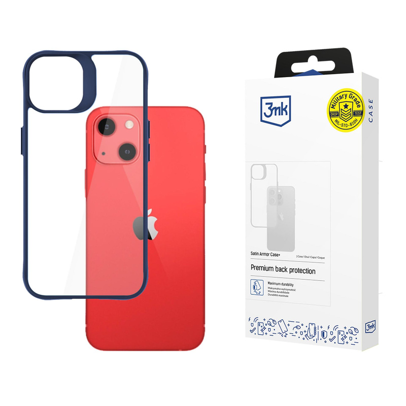 3MK Satin Armor Case+ iPhone 13 niebieski/blue