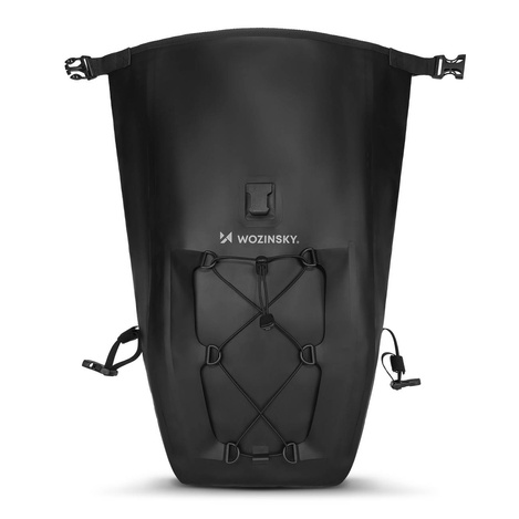Wozinsky wodoodporna torba rowerowa sakwa na bagażnik 25l 2w1 czarny (WBB24BK)