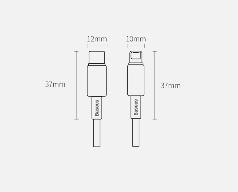 Baseus kabel USB Typ C - Lightning szybkie ładowanie Power Delivery 20 W 1 m czarny (CATLWJ-01)